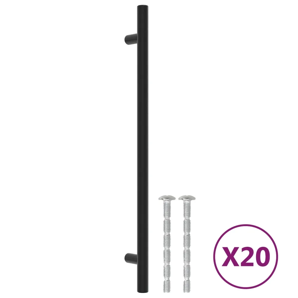 Maniglie per Mobili 20 pz Nere 224 mm in Acciaio Inox CFW6456805