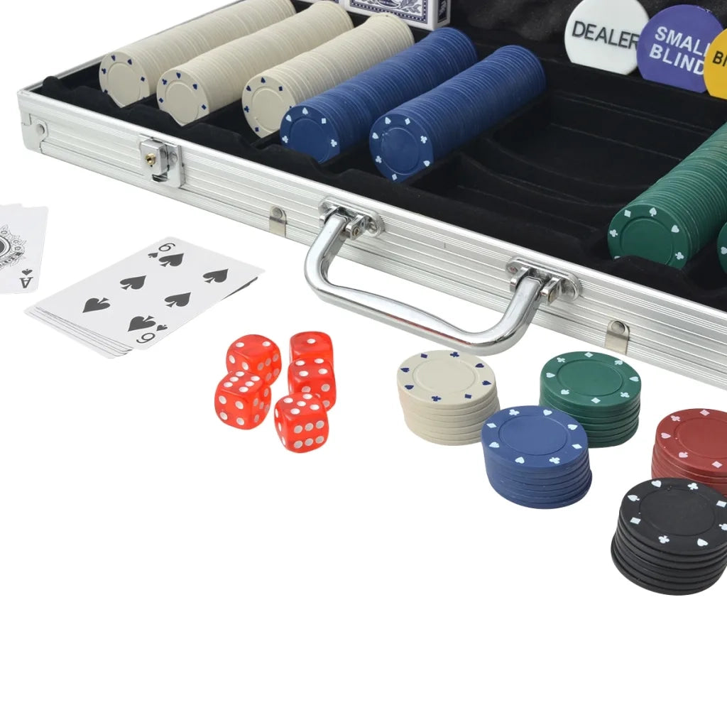 Set da Poker con 500 Chips Alluminio CFW5083795