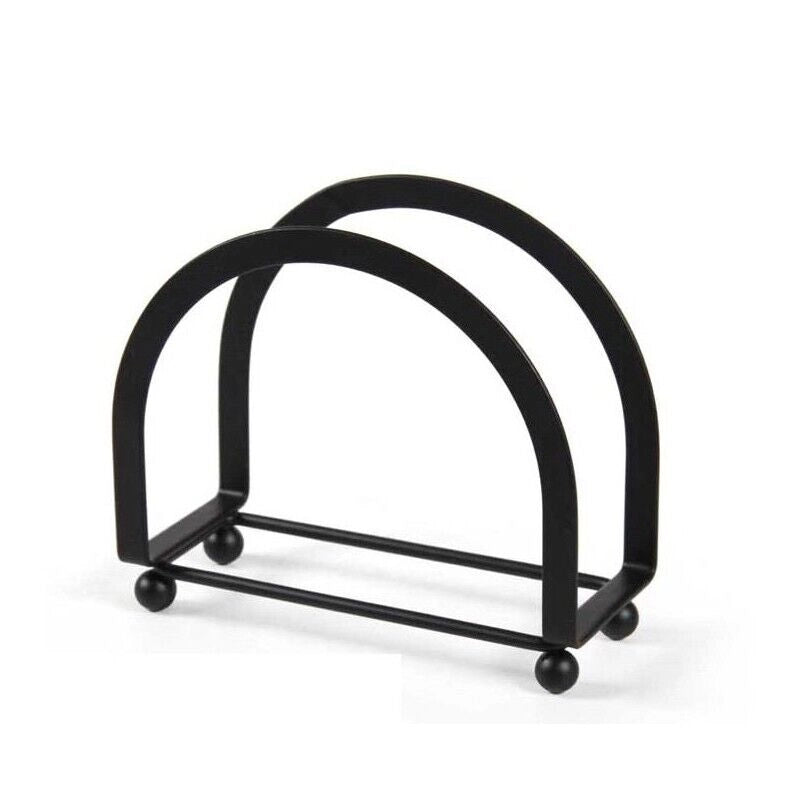 PORTA TOVAGLIOLI IN METALLO 14 X 6 X 13 CM IN COLORE NERO