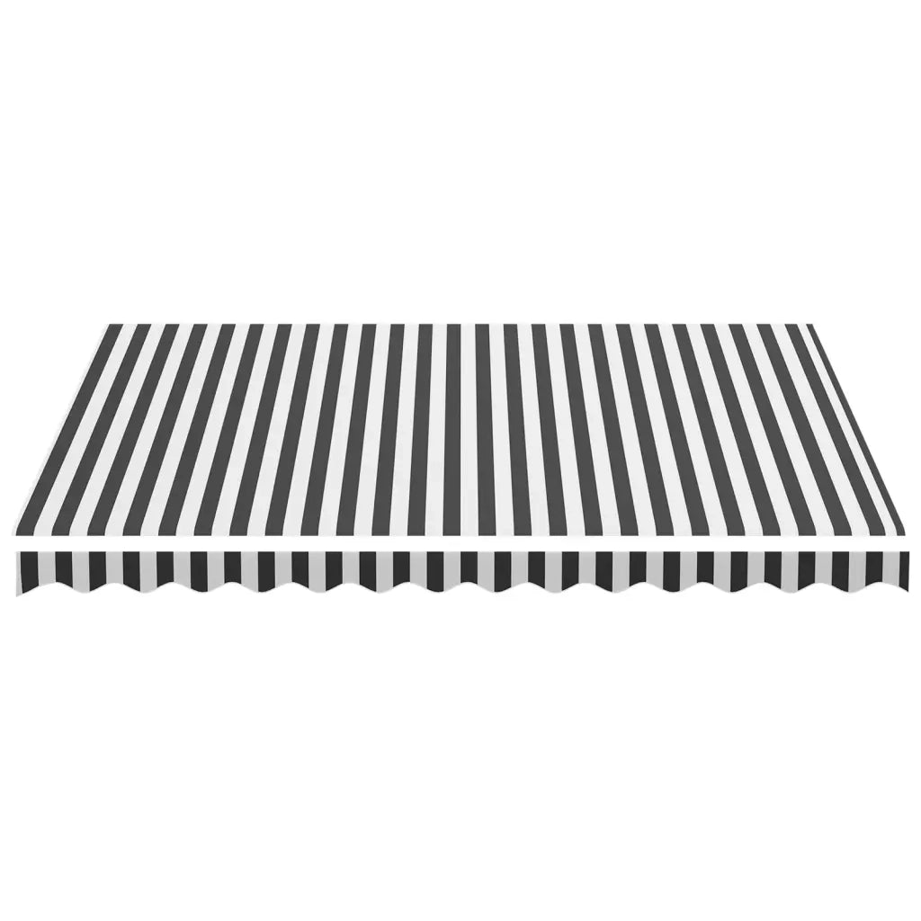 Tessuto Ricambio per Tenda da Sole Antracite e Bianco 3,5x2,5 m 311986