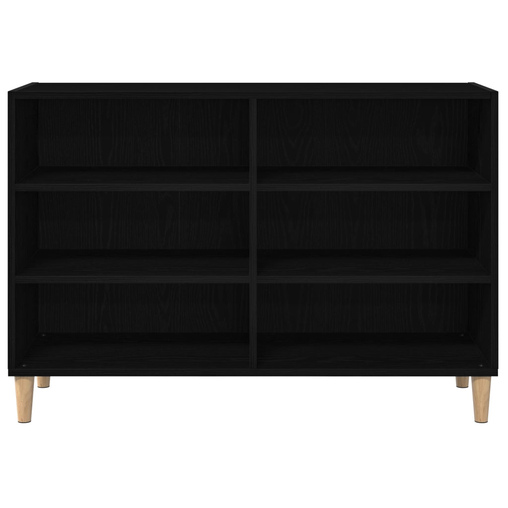 Credenza  Nero Rovere 103,5x35x70 cm in Legno ingegnerizzato