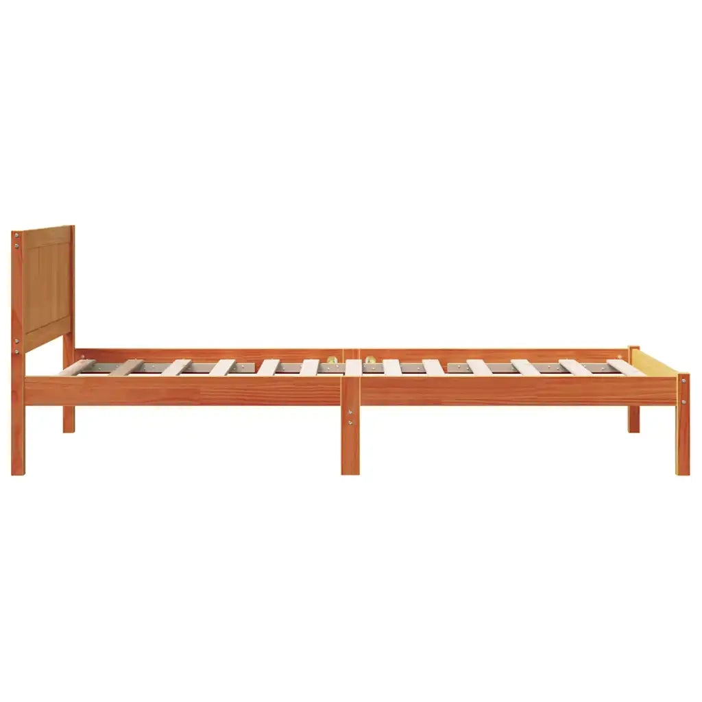 Struttura del letto Marrone 90 x 200 cm Legno massello di pino 872208