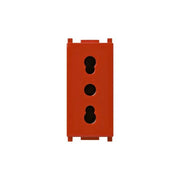 14203.R Presa 2P+T 16A P17/11 Rosso Plana