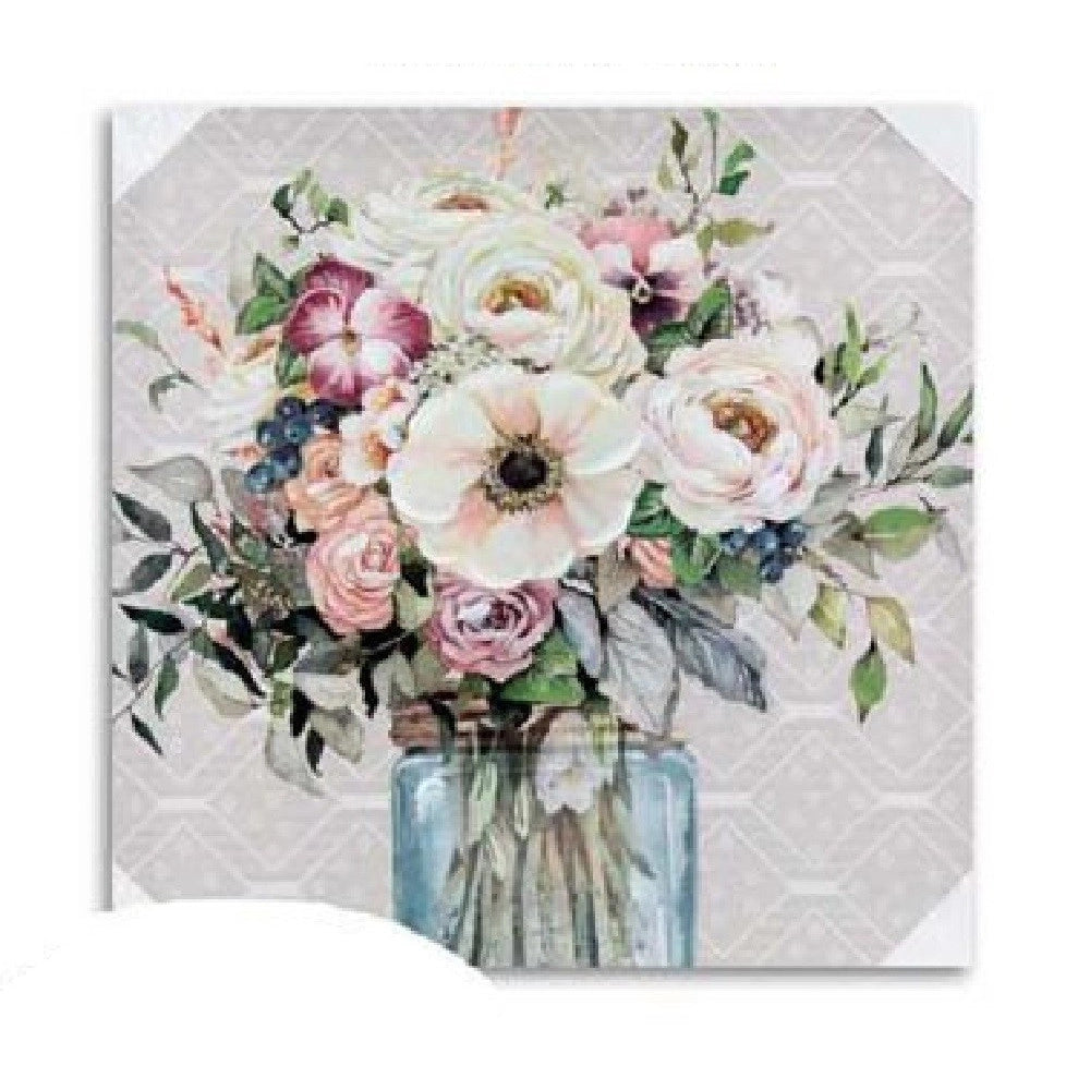 Trade Shop - Quadro Quadretto Decorativo 60x60x2,5cm Tela Su Legno Deluxe 2 Decori Ass 832000 -