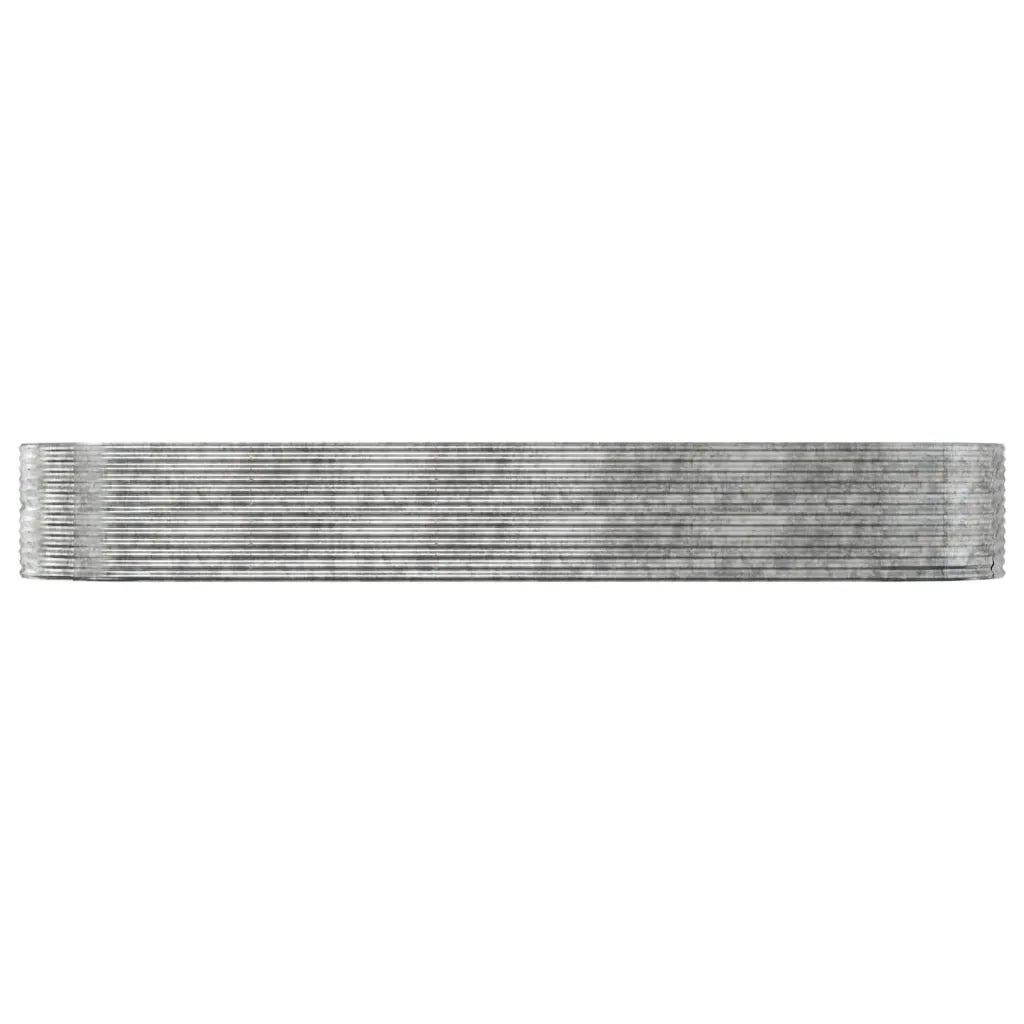 Fioriere | Cassetta per fiori | Letto Giardino Acciaio Zincato 447x140x68 cm Argento
