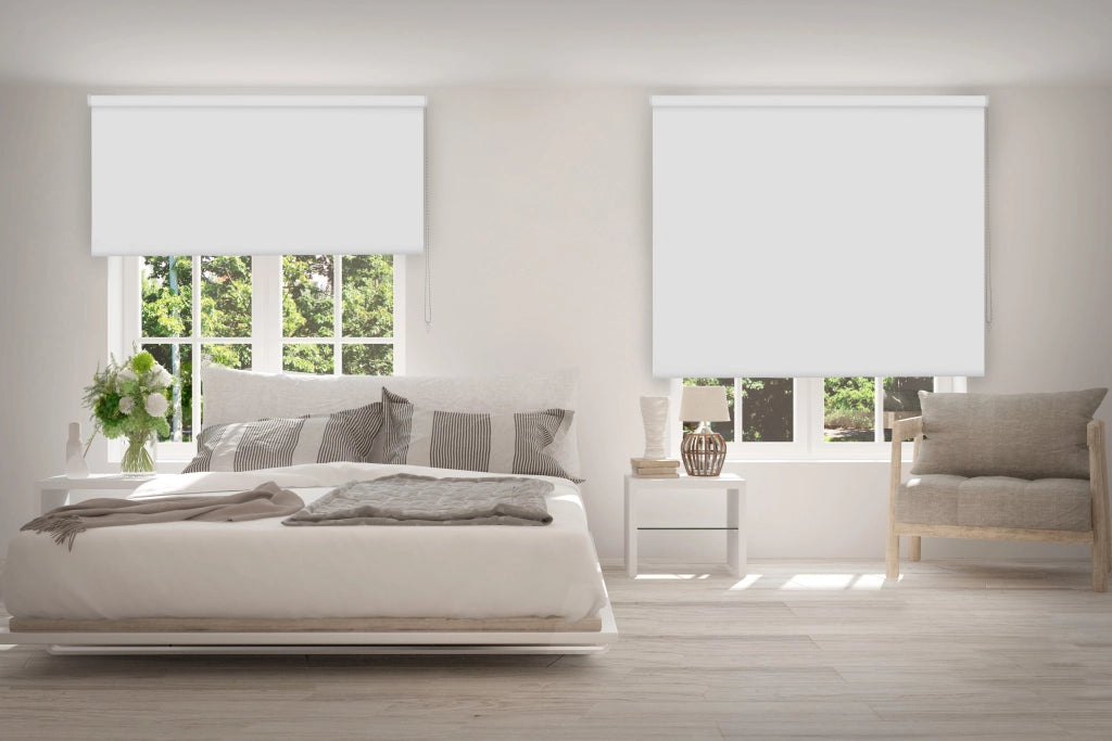 VIEWTEX Tenda a rullo opaca termica/oscurante  Bianco 75 X 250 cm - Made in Europe - 5 anni di garanzia