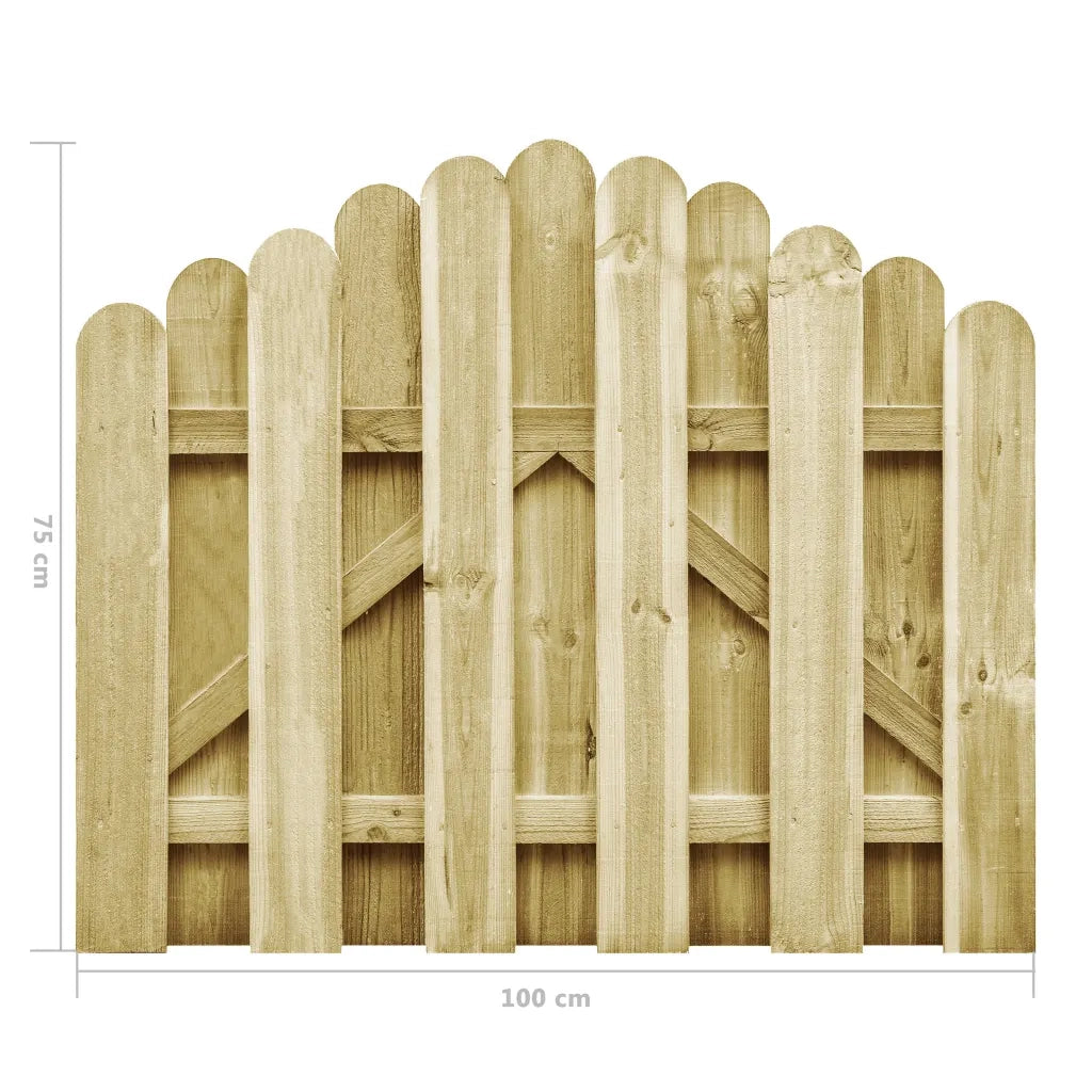 Cancello da Giardino in Pino Impregnato 100x75 cm cod mxl 54216