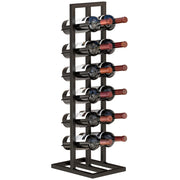 Tavolino da bar con porta bottiglie ¨C zephmum ¨C nero, metallo, 12 bottiglie