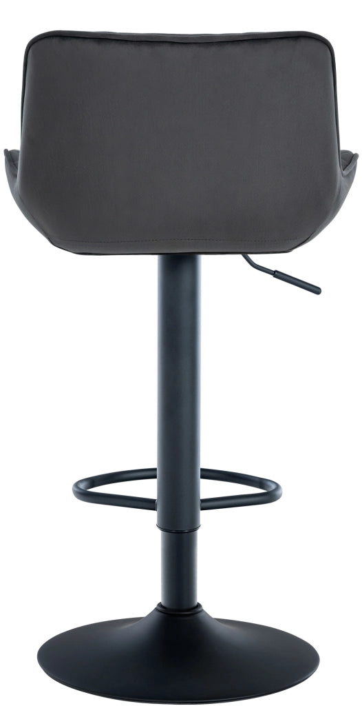 Sgabello da bar Minosa nero,Velluto