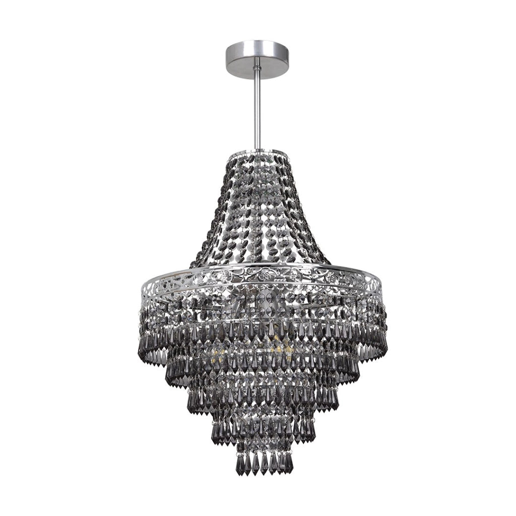 Lampadario glamour CORAL nero cristallo 3xE14 Milagro