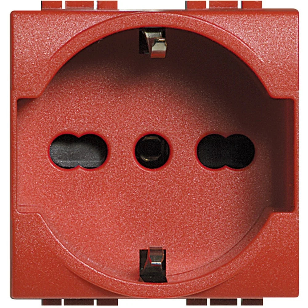 Living Int. - Presa UNEL e bipasso - standard tedesco/italiano 2P+T - L4140/16R
