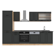 Vicco Cucina componibile Antracite casa di campagna/rovere dorato 300 cm , PL Antracite