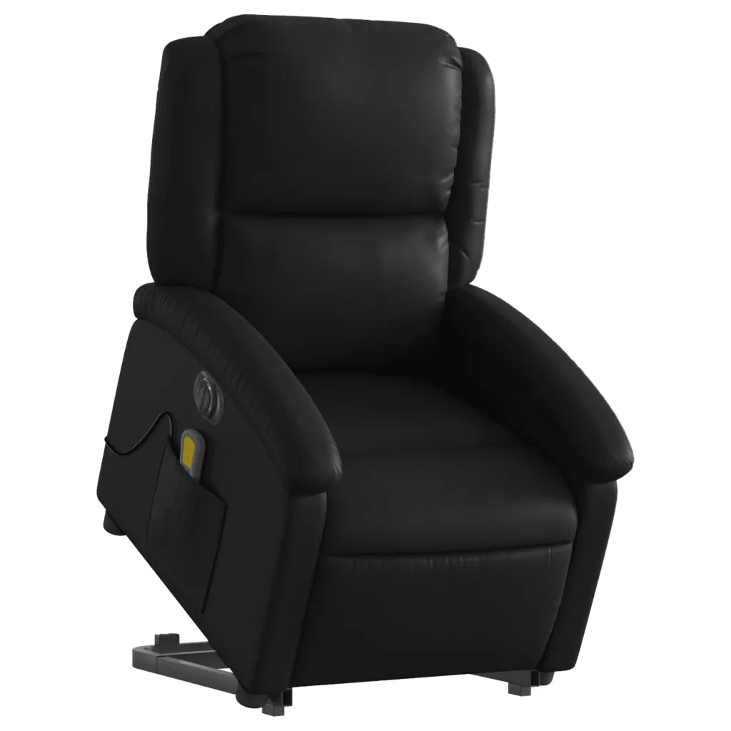Poltrona Alzapersona Massaggiante Elettrica Nera in Similpellecod mxl 133050