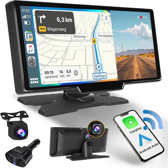 Autoradio a Tastiera Tattile Senza Fili con Trasmettitore - Connessione Bluetooth - Supporto MP3/WMA - Installazione Facile - 23,5 Pollici