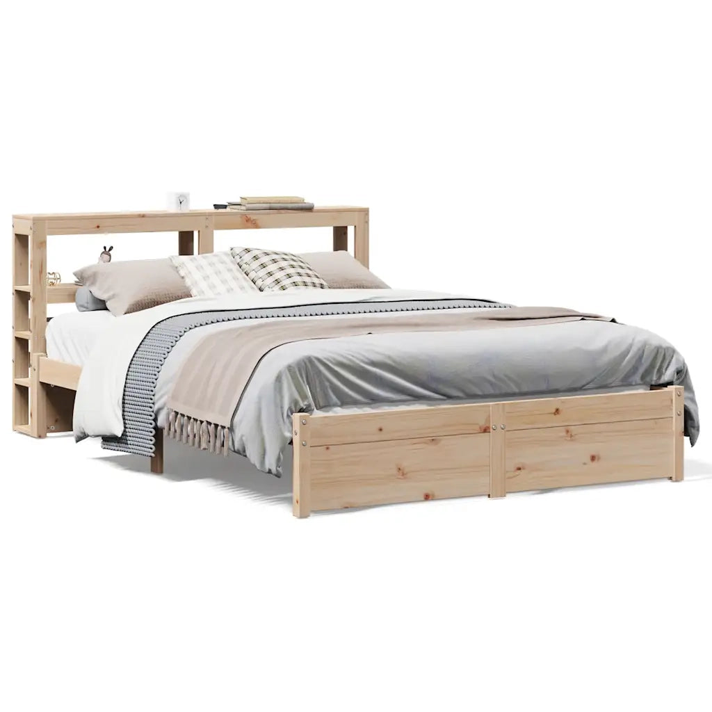 Giroletto con Testiera 150x200 cm in Legno Massello di Pino