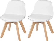 Set di 2 seggiolini per bambini - solido e leggero - design ergonomico - sicuro e pratico - adatto a bambini in età prescolare - bianco