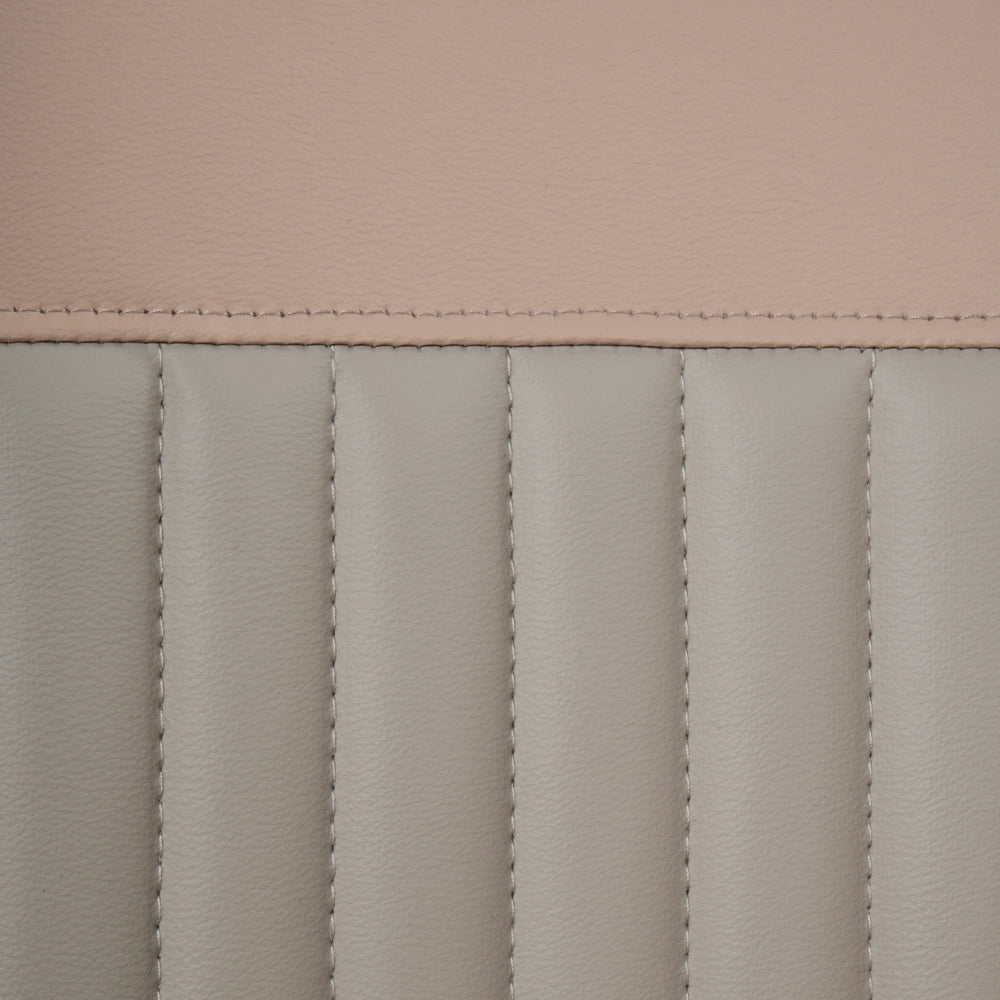 Set di 2 sedie da pranzo girevoli Rivestimento in ecopelle beige sabbia Base con gambe in metallo Sala da pranzo