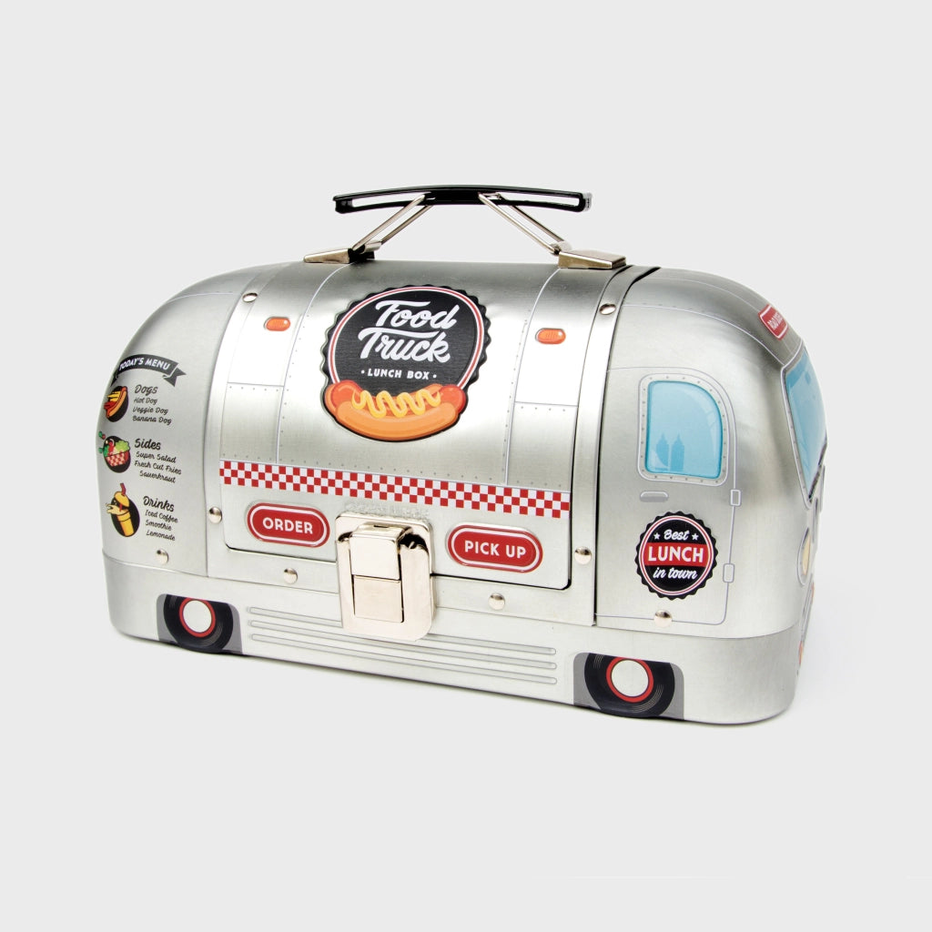 Lunch Box in Latta a Forma di Food Truck – Porta Pranzo Vintage con Manico