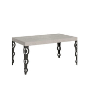 Tavolo allungabile 160/420x90 cm Karamay cashmere gambe antracite