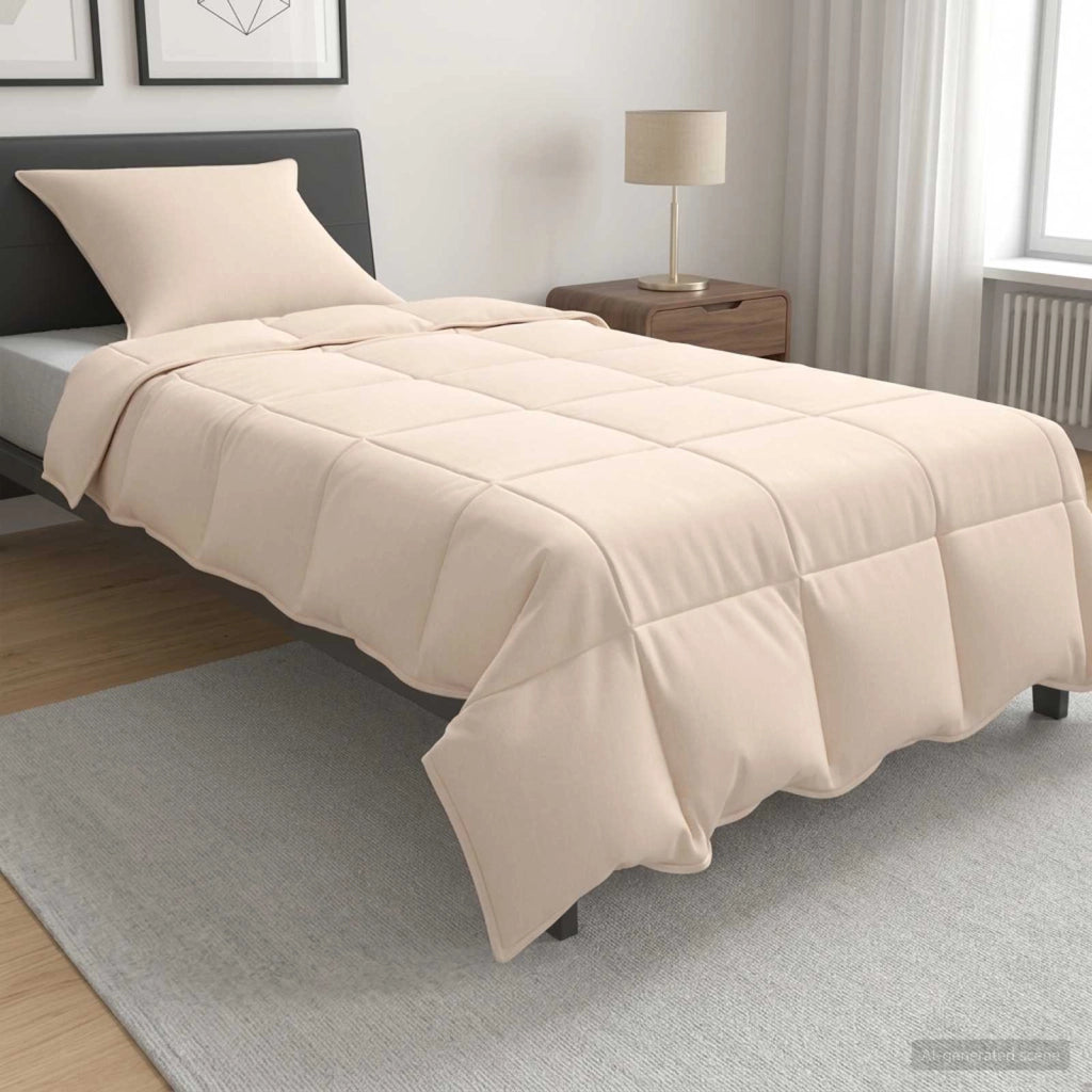 Piumino Letto Estivo Beige 140 x 200 cm 100% Kapok Naturale 42041877