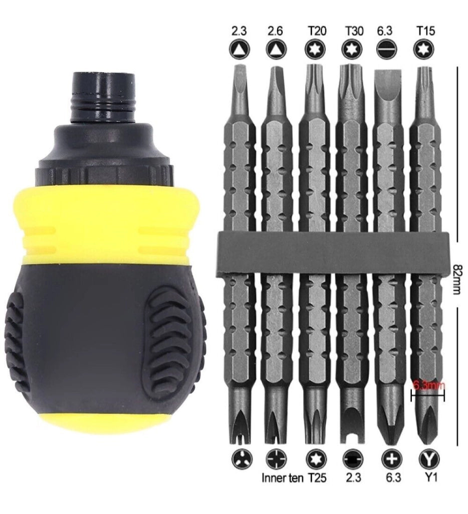 Set cacciavite a cricchetto 13 in 1 multifunzione inserti punte magnetiche 07359