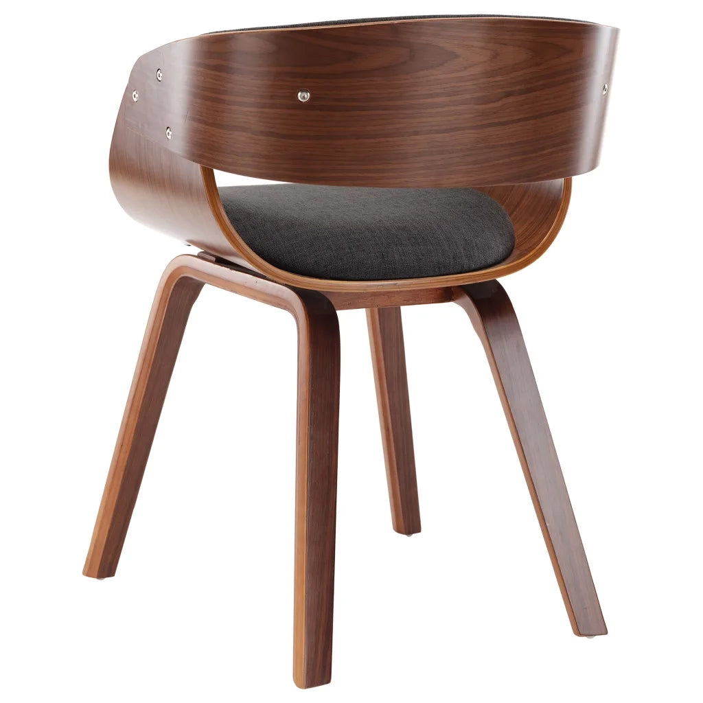 Sedia da Pranzo Grigia in Legno Piegato e Tessuto cod mxl 23427