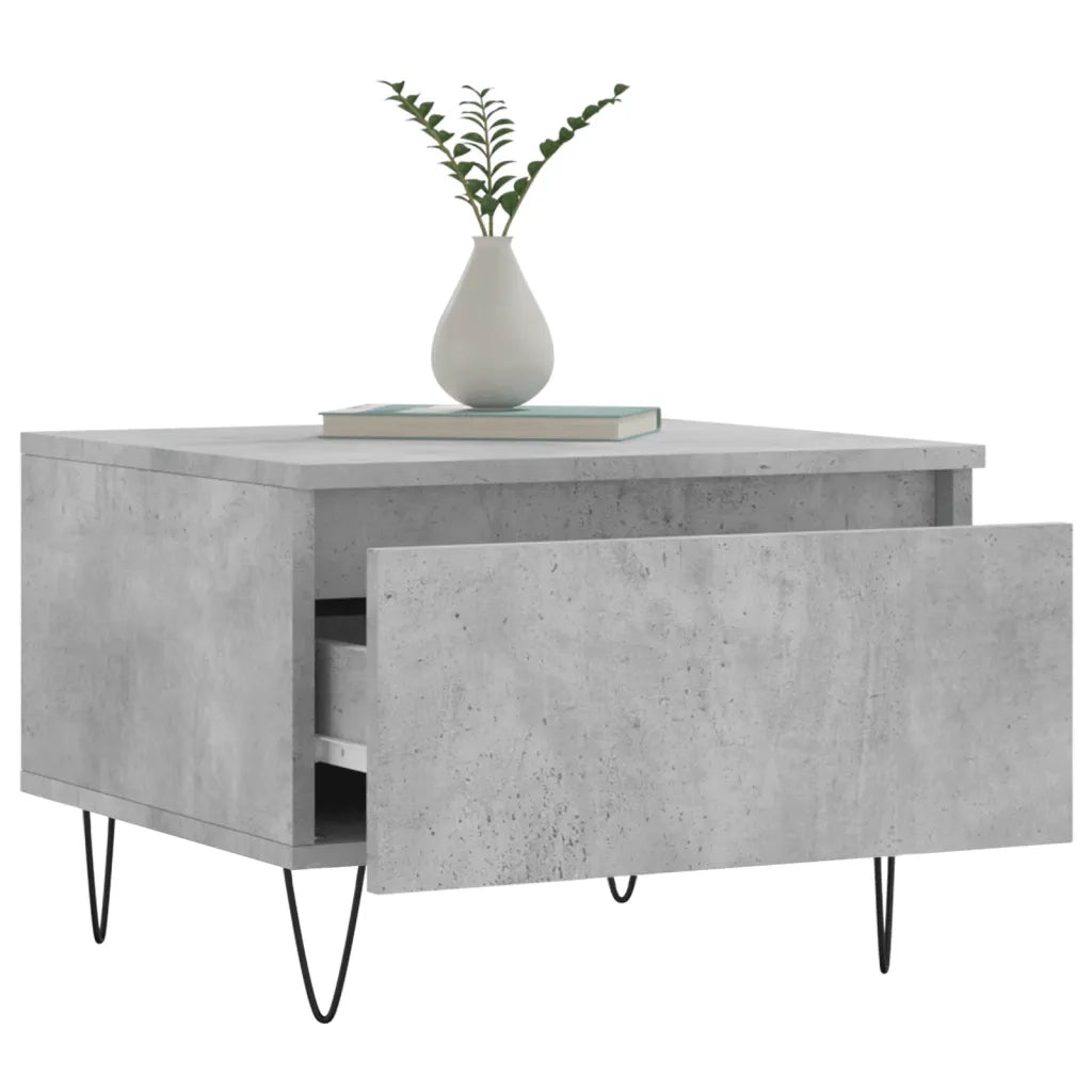 Tavolini Salotto 2pz Grigio Cemento 50x46x35 Legno Multistrato 830869