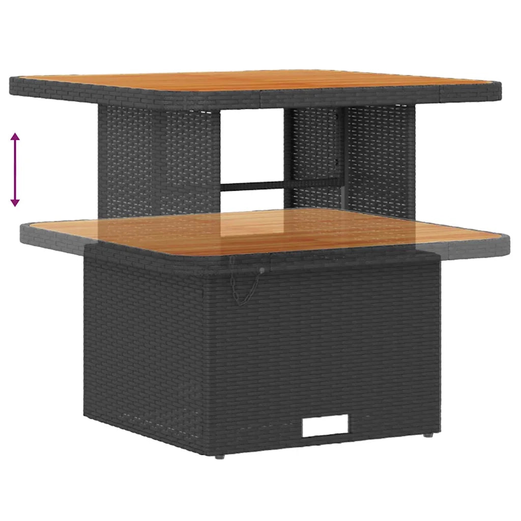 Set Divano da Giardino con cuscino 10 pcs Nero polyrattan 3362355