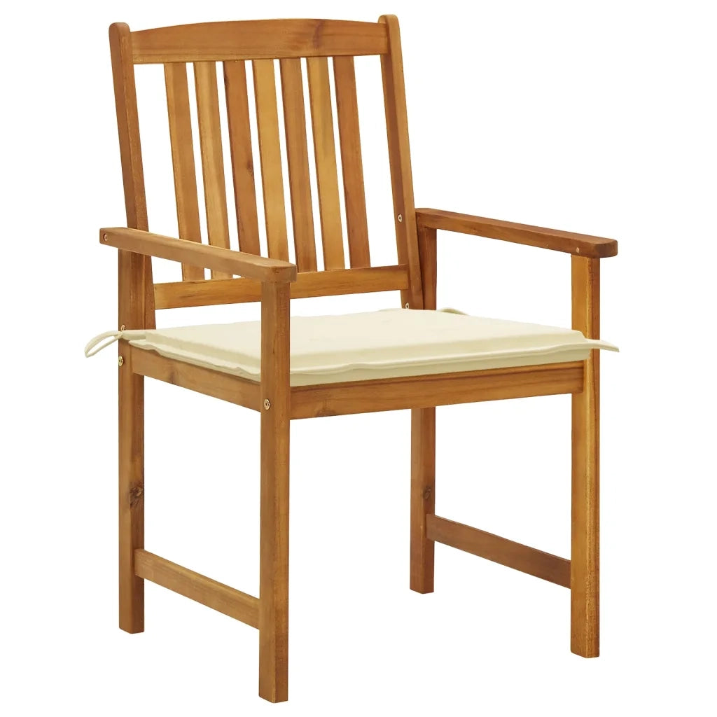 Sedie da Giardino con Cuscini 6 pz in Legno Massello di Acacia cod mxl 25674