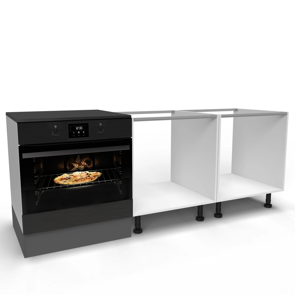 Kit Traversi per Mobili Cucina in Alluminio e Plastica Emuca Albeam Anodizzato Opaco