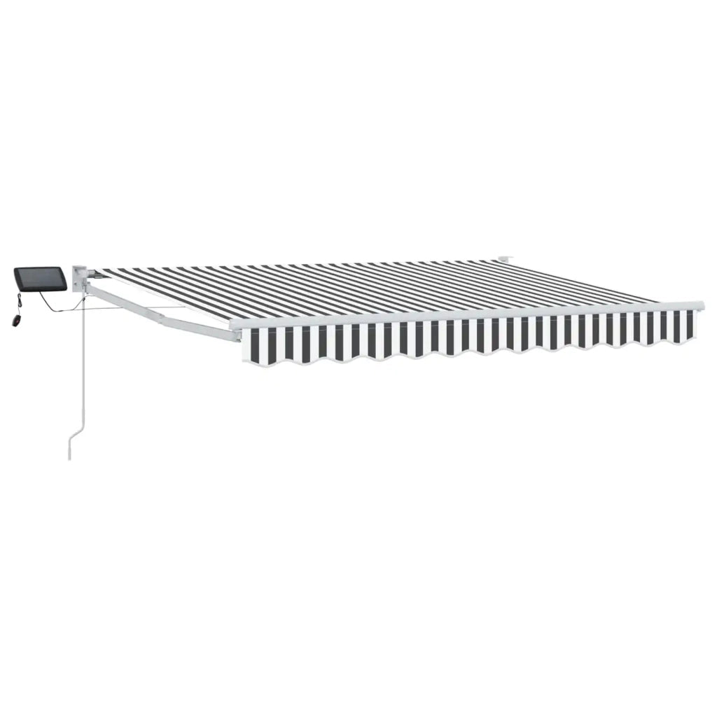 Tenda retrattile manuale con LED Antracite e Bianco 2,5 x 2 m 3419177