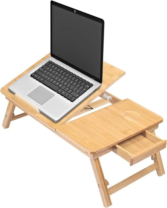 Tavolo per laptop in 3 varianti | Tavolo per laptop in bamboo con coperchio Opzet Grootte:Tipo 2
