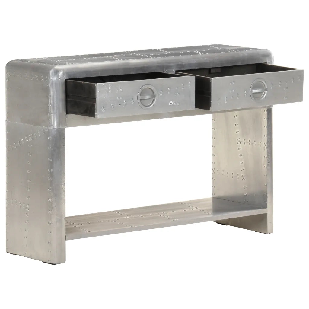Credenza | Madia | Buffet da pranzo | Armadio da pranzo Stile Aviatore 110x35x75 cm in Metallo