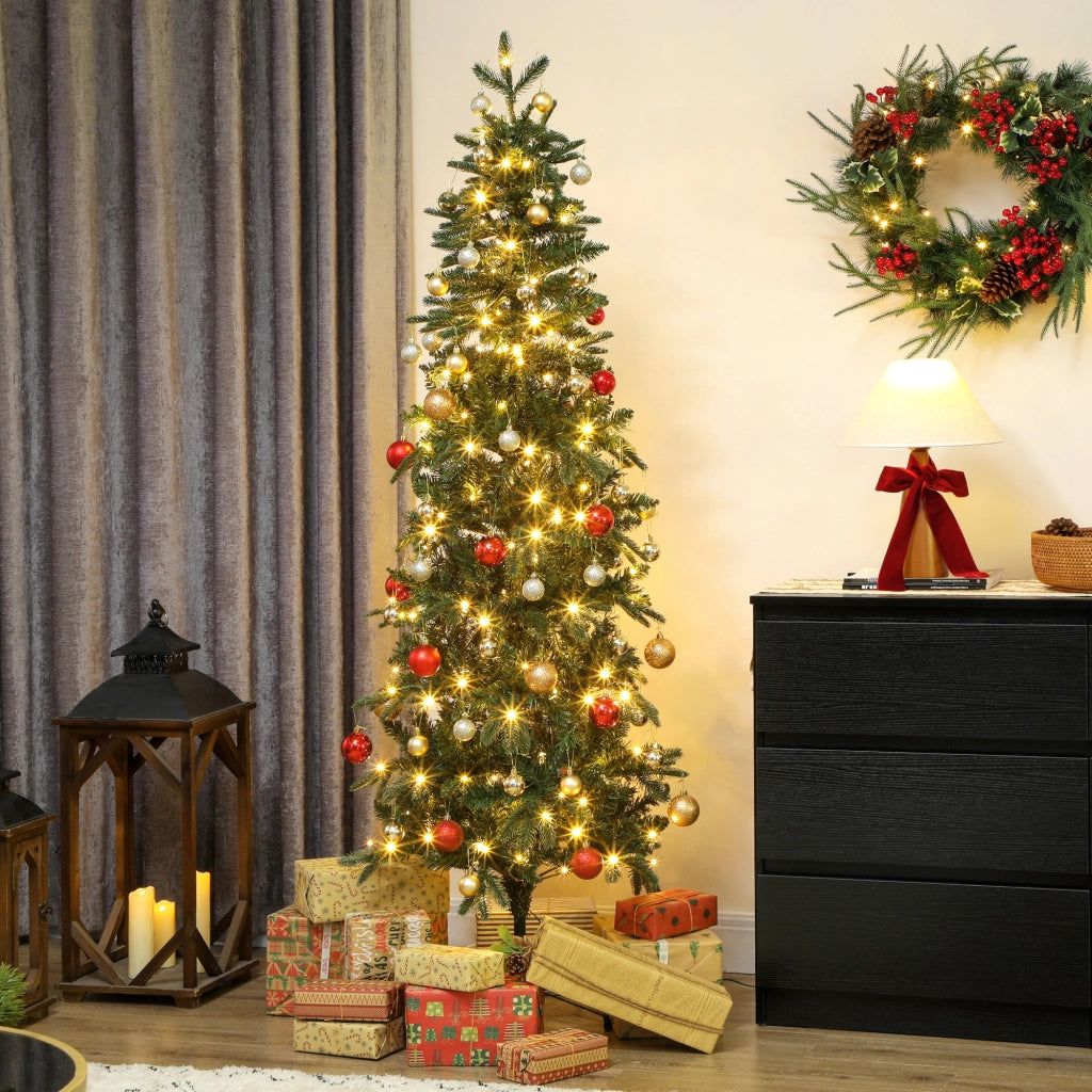 Albero di Natale artificiale 180 cm ¨C zephmum ¨C verde con 200 luci 8 modalita'