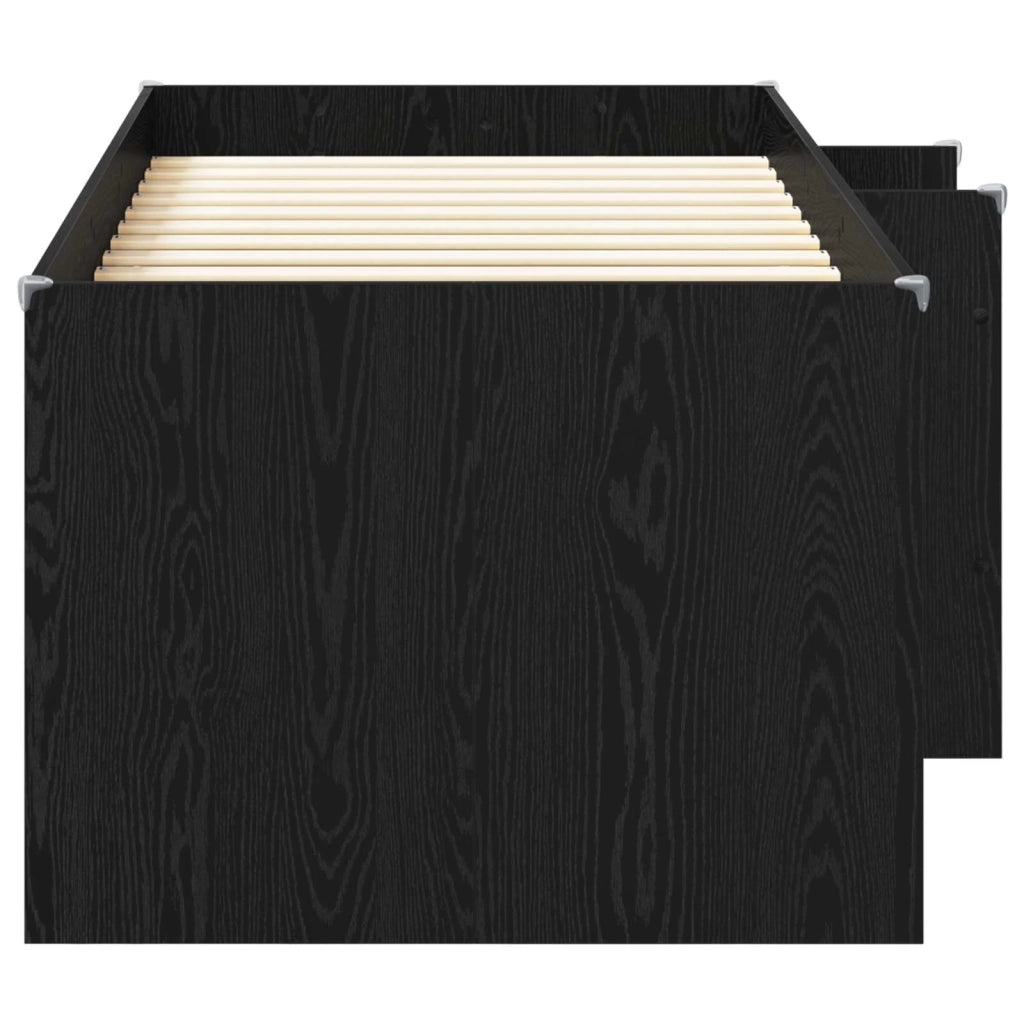Letto Alto per Bambini 2 pcs Rovere Nero 98.5 x 200 cm 3422564