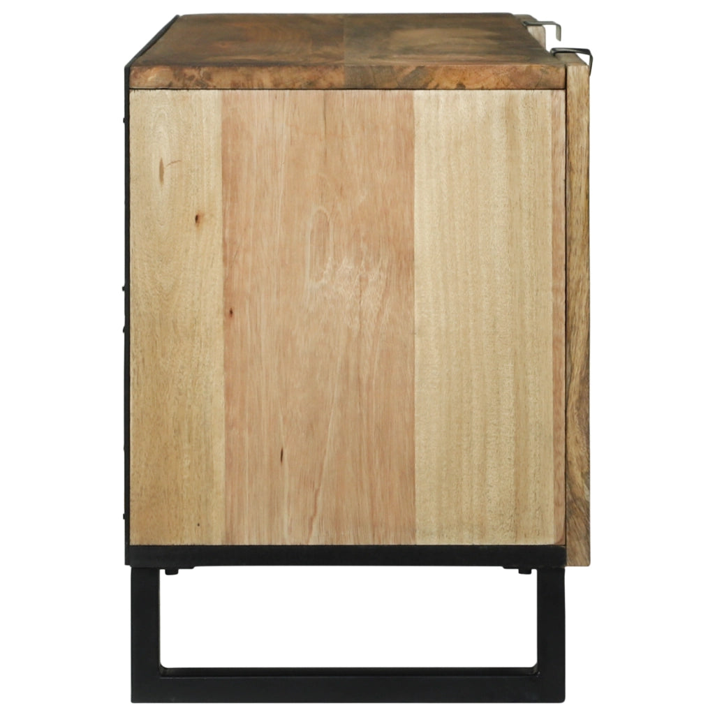 Mobile TV 105x33.5x46 cm Legno Massello di Mango