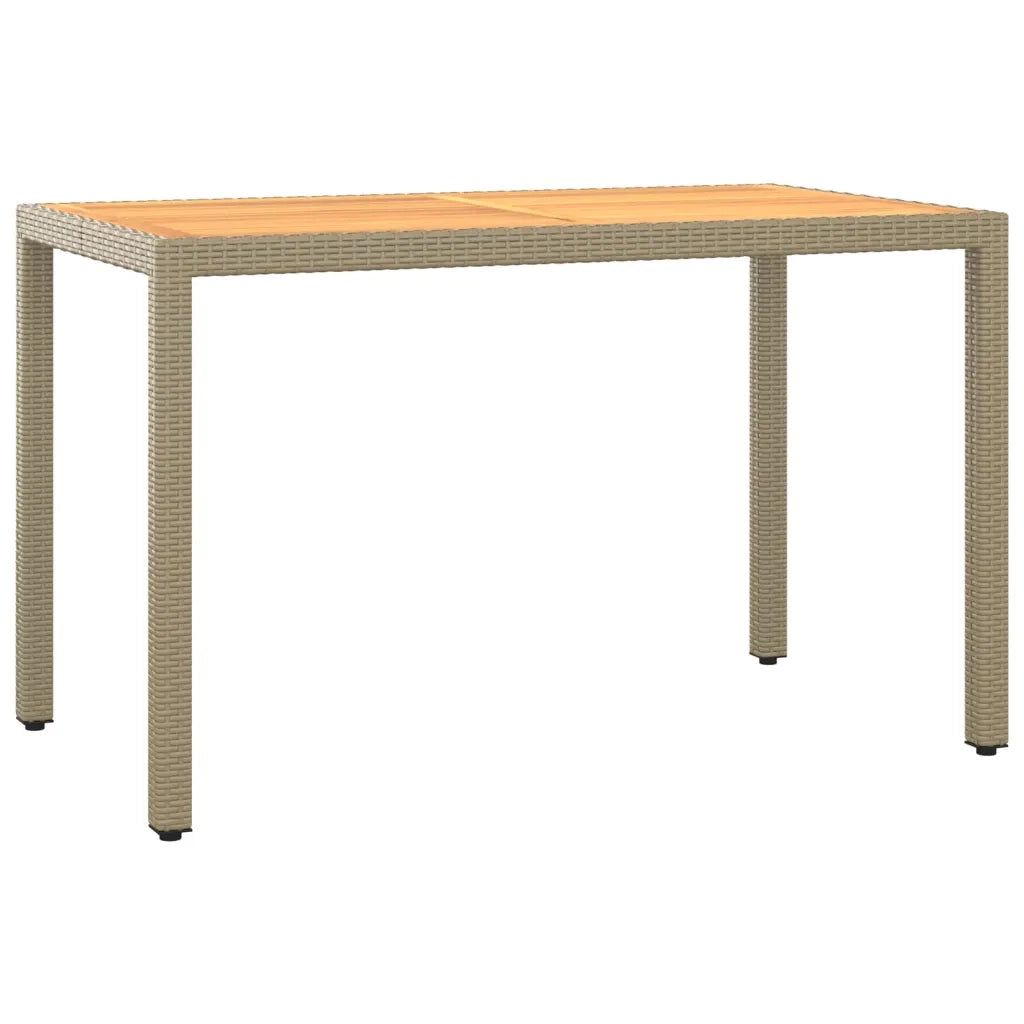 Set da Pranzo da Giardino 5 pz | Set Salotto da Giardino con Cuscini Beige in Polyrattan