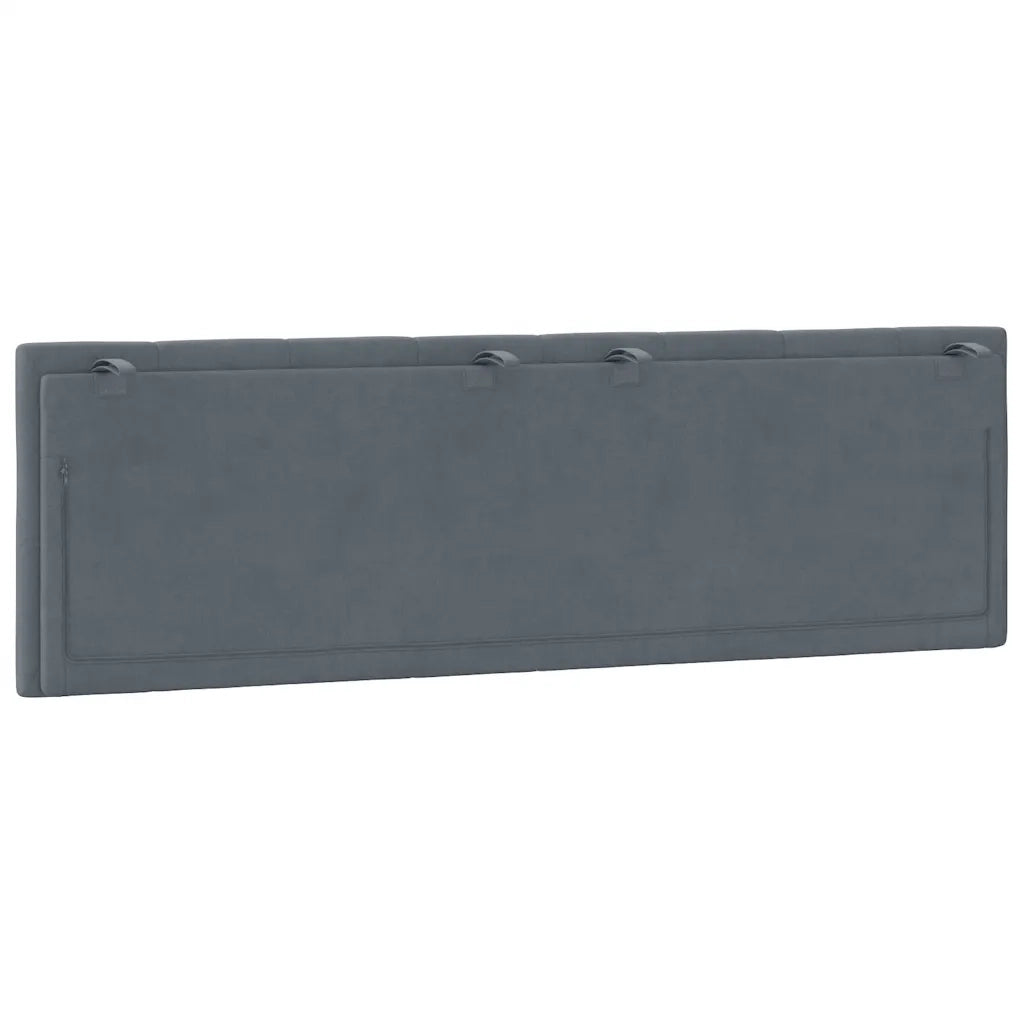Cuscino Testiera Hanko Grigio Scuro 160 cm in Velluto CFW5146079