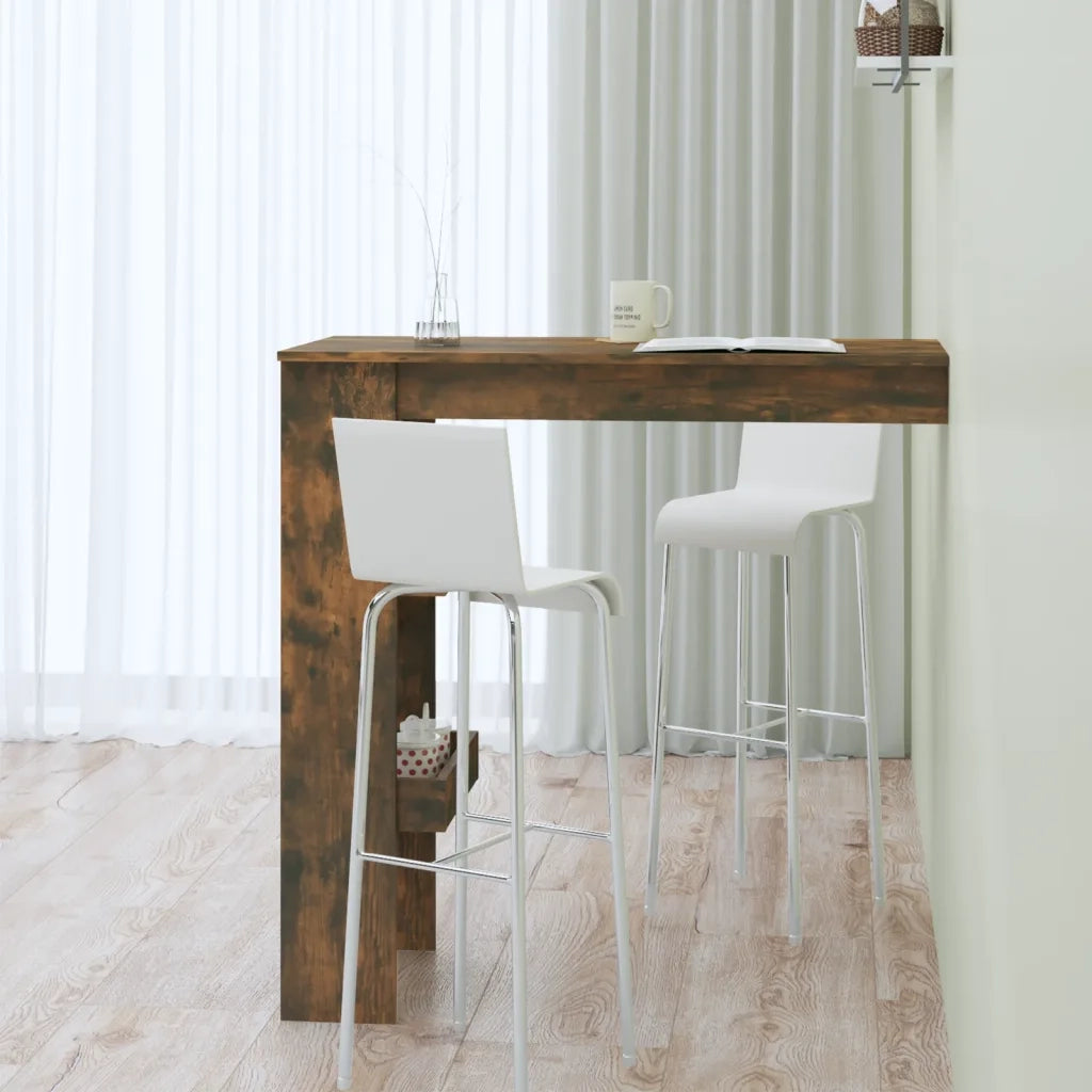 Bancone da Muro Rovere Fumo 102x45x103,5 cm Legno Multistrato 817222