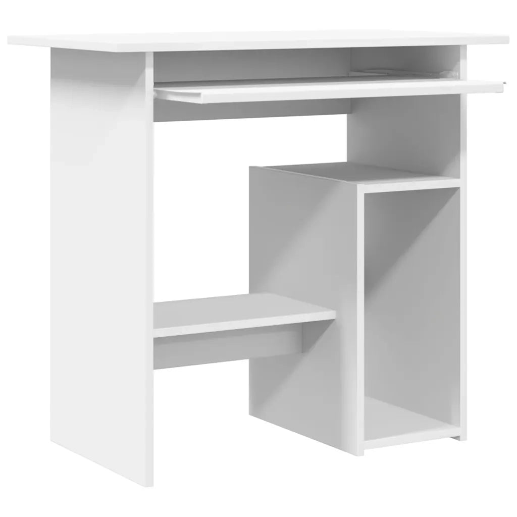 Scrivania | Tavolo da Ufficio Bianca 80x45x74 cm in Legno Multistrato