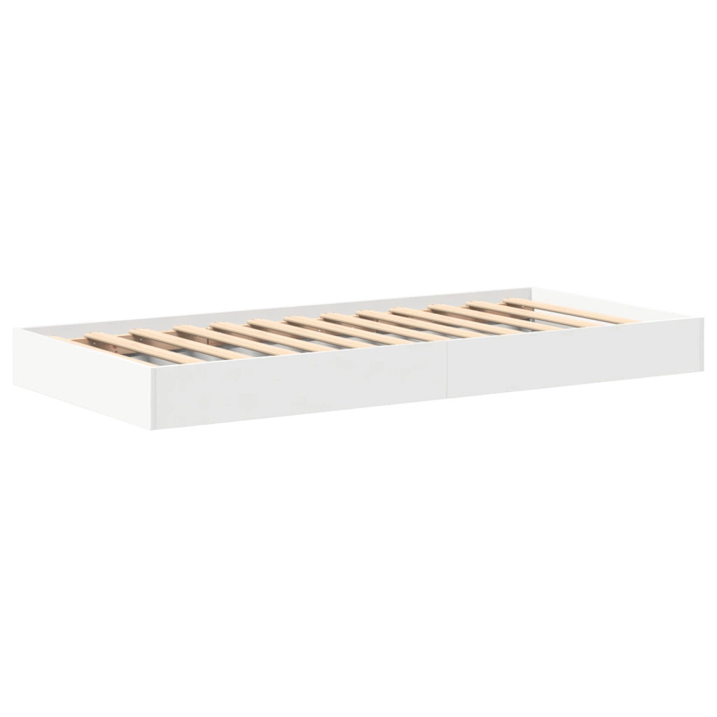 Letto con Libreria Bianco 90x190 cm Legno Ingegnerizzato