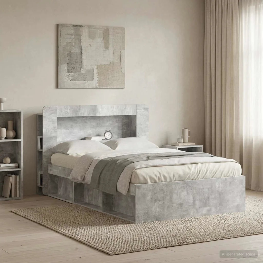 Testata del letto Grigio Cemento Legno ingegnerizzato