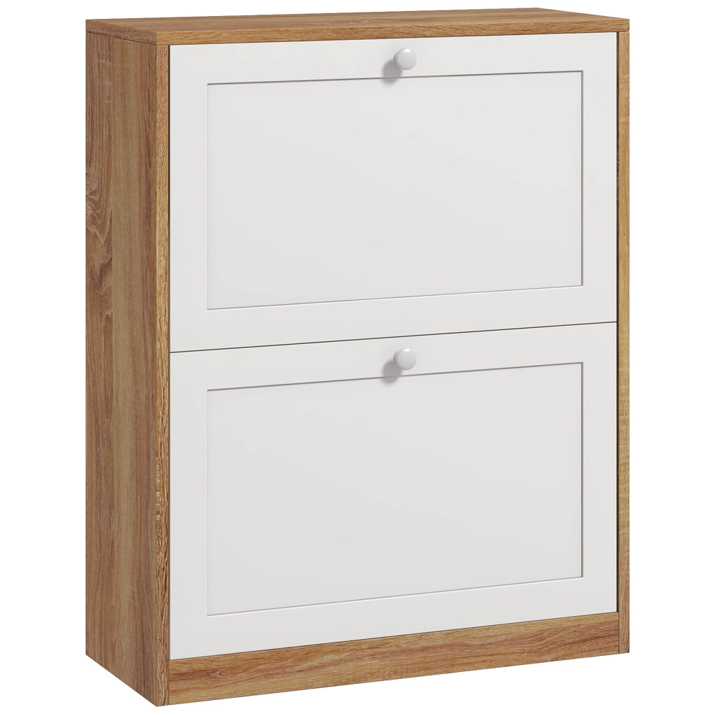 Scarpiera con 3 Ripiani Regolabili ¨C zephmum ¨C Truciolato MDF Bianco 60x24.5x75.5 cm