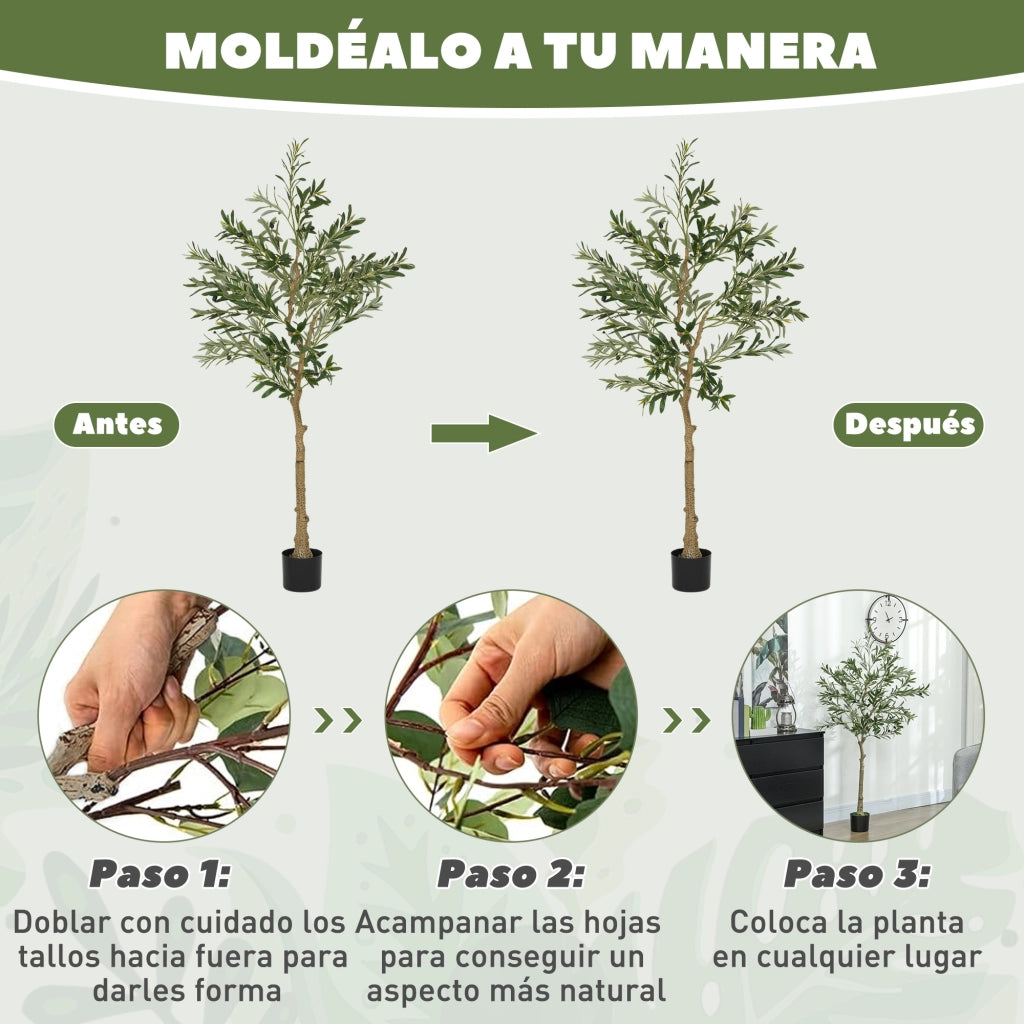Albero di Olivo Artificiale ¨C zephmum ¨C Verde 150 cm