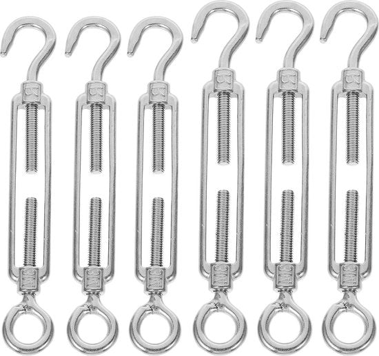 Draadspanner adattabile 6 pezzi - Cavo di tensione in acciaio inox - Chiodi per tende e asciugamani