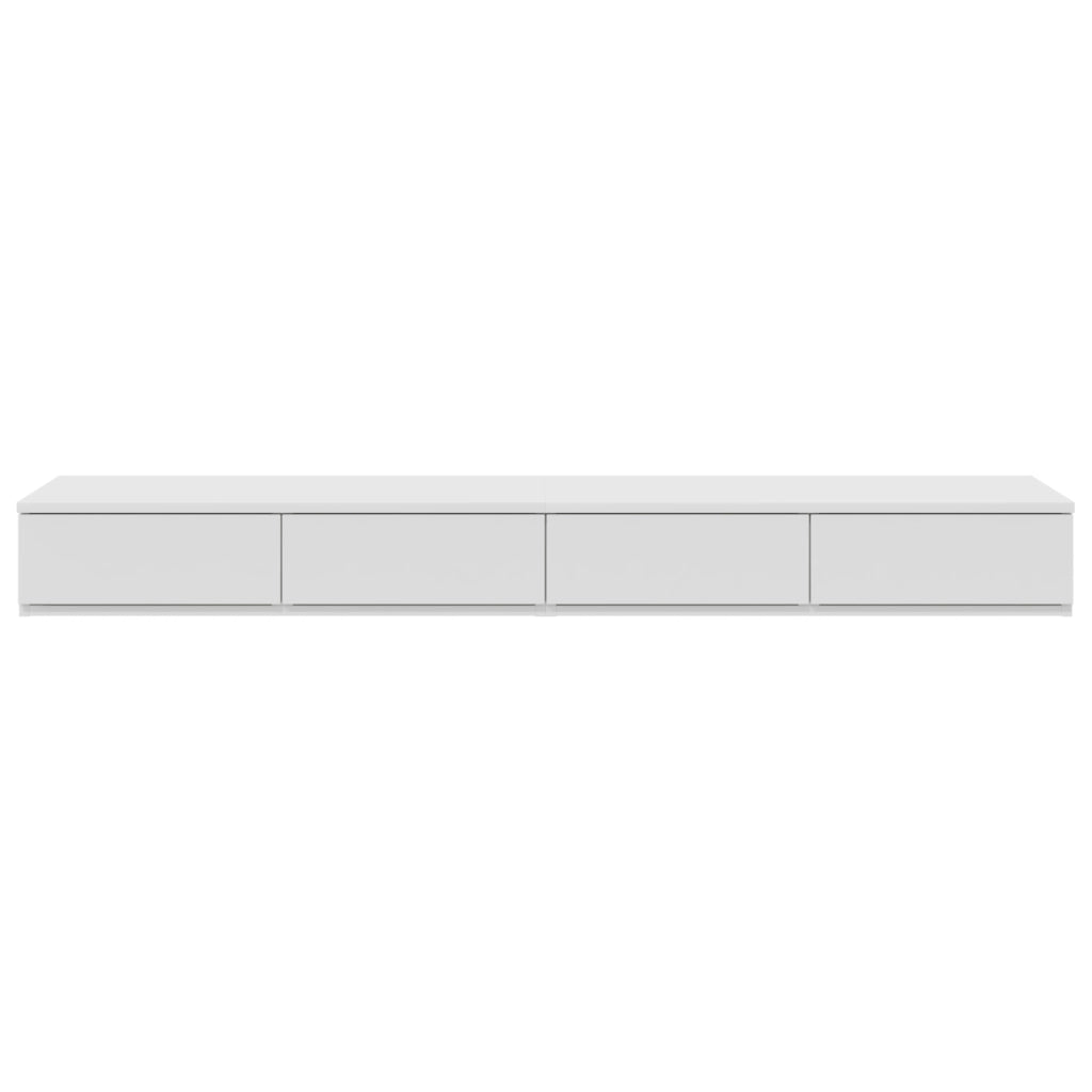 Cassetti per Letto Bianchi 135x36,5x16,5 cm in Legno Ingegnerizzato