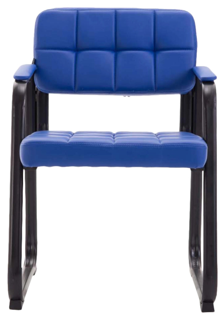 Set di 2 sedie per visitatori Canada B in finta pelle blu