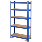 Scaffale metallico portaoggetti 75 x 30 x 150 cm per carichi pesanti e moderno salvaspazio in acciaio blu 20_0012059