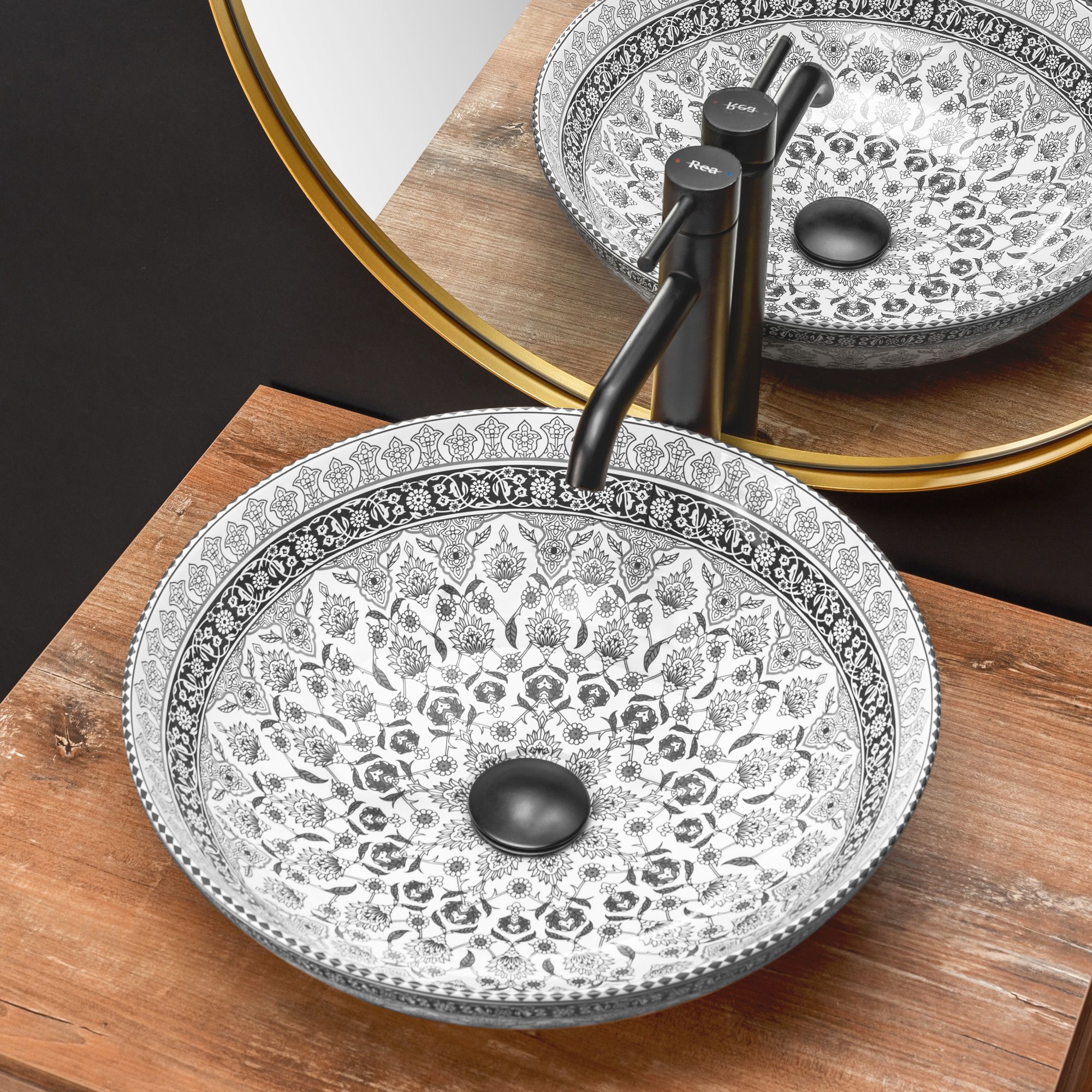 Lavabo Da Appoggio Rea Arte Dark Grey