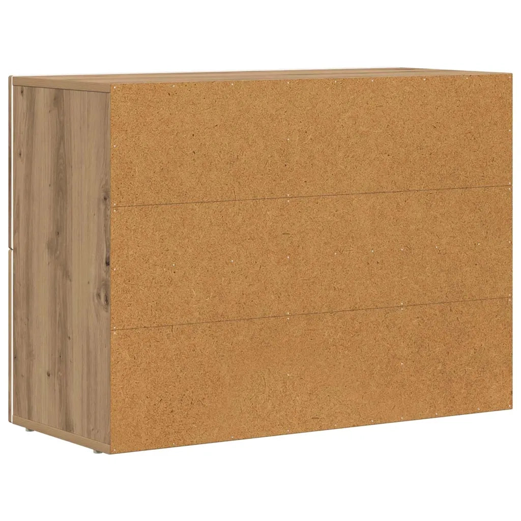 Credenza | Madia | Buffet da pranzo | Armadio da pranzo Rovere artigianale 80.5 x 35 x 59 cm Legno multistrato